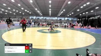 105 lbs Semifinal - Mateo Gallegos, POWA vs CJ Caines, Mat Assassins Black