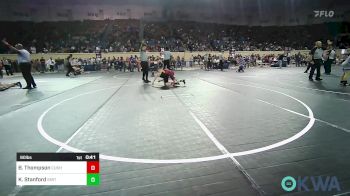 90 lbs Round Of 16 - Brock Thompson, Cushing Tigers vs Keegan Stanford, Smith Wrestling Academy