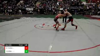 2 - 160 lbs Semifinal - Braxton Biller, Mountain View (Quicksburg) vs Hunter Forbes, James River