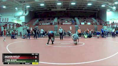 215 lbs Cons. Round 3 - Tyree Bowie, Franklin Central Wrestling Club vs Jackson Bayley, Hammer Down Academy