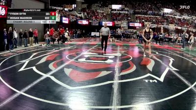 A - 110 lbs Champ. Round 1 - Rogan Madison, Beaverhead Co. (Dillon) / Twin Bridges / Sheridan vs Tyson Syth, Sidney / Fairview