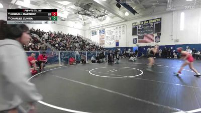 110 lbs Cons. Round 1 - Charlee Zuniga, Trabuco Hills vs Kendall Martinez, Redondo Union