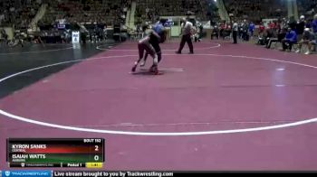 132 lbs Semifinal - Isaiah Watts, Auburn vs Kyron Sanks, Central