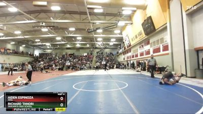 113 lbs Cons. Round 7 - Richard Tanori, Sahuarita High School vs Aiden Espinoza, Pima