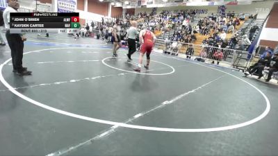 215 lbs Semifinal - John O`Brien, Alemany vs Kayden Cartee, Mayfair