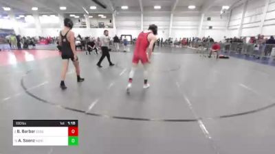 130 lbs Round Of 16 - Bryce Barber, Essex Junction vs Adrian Saenz, Meriden Youth Wrestling