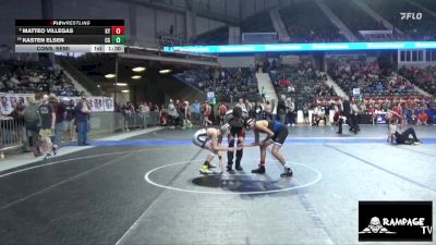 105 lbs Cons. Semi - Kasten Elsen, Council Grove vs Matteo Villegas, Kansas YG