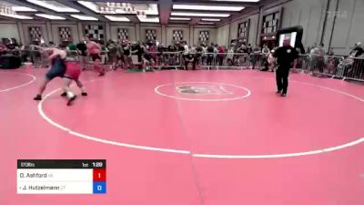 170 lbs Quarterfinal - Octavian Ashford, Va vs Jeffrey Hutzelmann, Ct