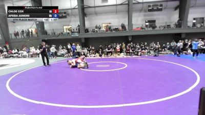16U Girls FS - 170 lbs 5th Place Match - Chloe Cox, CA vs Afebia Aemere, WA