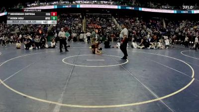 4A 120 lbs Cons. Round 1 - Koen Hsu, Myers Park High School vs Nehemiah Ortega, Fuquay-Varina