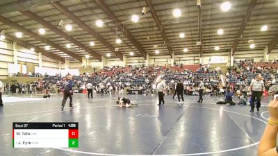 80 lbs 3rd Place Match - Jax Eyre, Cowan Wrestling Academy vs Mark Tate, Stallions Wrestling Club