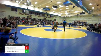 160 lbs Round Of 64 - Roth Powers, South Anchorage (AK) vs Antonio Aramburu, Corona Del Mar