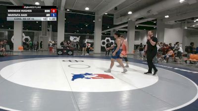 97 kg Cons. Rd Of 16 - Brendan Hughes, Mt. Spokane Wrestling Club vs Mustafa Hadi, Arlington Wrestling Club
