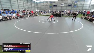 152 lbs Placement Matches (16 Team) - Hayze Ivey, Oklahoma Outlaws Red vs Jacob Gandy, Washington