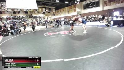 285 lbs Cons. Round 2 - Lee Diaz, Paloma Valley vs Ryan Trent, Central Catholic