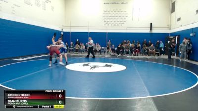 152 lbs Cons. Round 2 - Sean Burns, Palmer High School vs AYDEN STICKLE, Wasilla High School