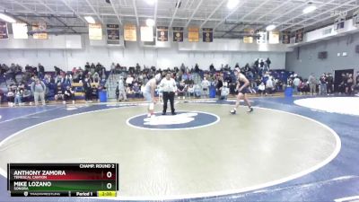 190 lbs Champ. Round 2 - Anthony Zamora, Temescal Canyon vs Mike Lozano, Sonora