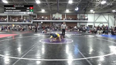 157 Silver Champ. Round 1 - Bryson Capansky, Cornell College vs Wyatt Raab, Lakeland