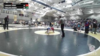 128 lbs Cons. Round 1 - Gregory Perez, Kastner vs Wallace Hardin, Apex Wrestling Acadamy