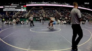 3A 144 lbs 3rd Place Match - Corbin McCartney, Central Davidson High School vs Evan Thompson, Union Pines