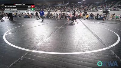 75 lbs Semifinal - Isaac Glover, Brushy Wrestling Club vs Bryer Kincaid, Cowboy Wrestling Club