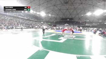 Girls 1B/2B/1A 155 Cons. Round 5 - Elle Krug, Freeman (Girls) vs Leandra Agee, Omak (Girls)