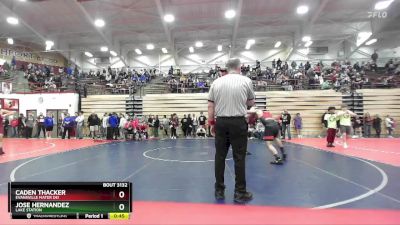 190 lbs Champ. Round 2 - Jose Hernandez, Lake Station vs Caden Thacker, Evansville Mater Dei