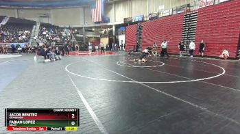 2A 120 lbs Champ. Round 1 - Fabian Lopez, Selah vs Jacob Benitez, Grandview