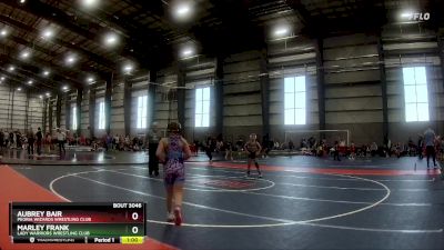 90 lbs Round 1 - Aubrey Bair, Peoria Wizards Wrestling Club vs Marley Frank, Lady Warriors Wrestling Club