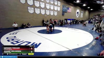 160 lbs Champ. Round 2 - Anthony Toscano, Golden Valley vs Dominic Williamson, Canoga Park