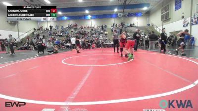 110-120 lbs 3rd Place - Karson Jones, Claremore Wrestling Club vs Asher Lauderdale, Claremore Wrestling Club