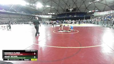 77 lbs Champ. Round 3 - Kendrick Flores, Askeo International Mat Club vs Henry Becker, Thunder Mountain Wrestling Club