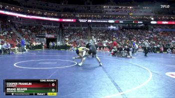 1A-132 lbs Cons. Round 4 - Cooper Franklin, Alburnett vs Brand Beaver, Woodbury Central