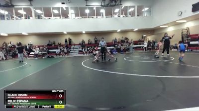 67 lbs Cons. Round 3 - Felix Espana, Mat Demon Wrestling Club vs Blade Bison, Ascend Wrestling Academy