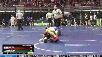 3A-113 lbs Champ. Round 2 - Connor Fiser, Bondurant-Farrar vs Jensen Dyer, Indianola