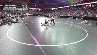 145 lbs Quarters - Riley Hanrahan, Black River Falls vs Anna Hackbarth, Hamilton