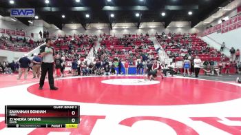 138 lbs Champ. Round 2 - Savannah Bonham, PERRY vs Zi`Andra Givens, UNION