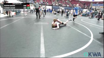 96-100 lbs Semifinal - Easton Brown, Ponca City Wildcat Wrestling vs Gunner Adams, D3 Wrestling Cluib