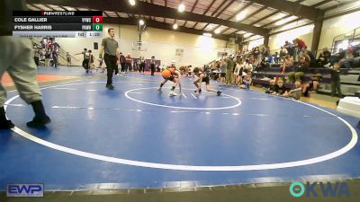 76-80 lbs Rr Rnd 2 - Cole Gallier, Verdigris Youth Wrestling vs Fysher Harris, Pawhuska Elks Takedown