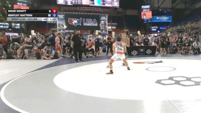 120 lbs Cons. Sub-rd Of 32 - Riker Dewitt, Iowa vs Bentley Mattern, Washington