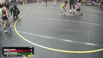 47 lbs Semifinal - Brody Purvis, White Knoll vs Zavier Simmons, Summerville Takedown Club