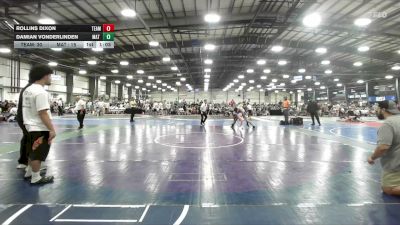 160 lbs Rr Rnd 1 - Rollins Dixon, Team Dark Horse Black - HSB vs Damian Vonderlinden, Mat Warriors Red - HSB