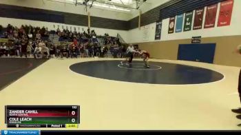 132 lbs Champ. Round 2 - Cole Leach, Ridgeline vs Zander Cahill, North Central