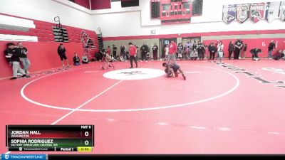 84 lbs Round 2 - Sophia Rodriguez, Victory Wrestling-Central WA vs Jordan Hall, Washington