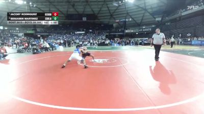 Boys 3A 144 lbs Quarterfinal - Jacoby Rodriguez, Hermiston vs Benjamin Martinez, Sedro-Woolley