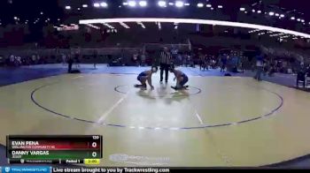 120 lbs Champ. Round 1 - Evan Pena, Wellington Community Hs vs Danny Vargas, Jesuit