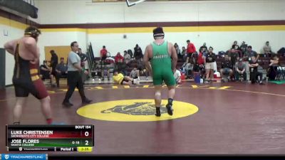 285 lbs 9th Place Match - Luke Christensen, Sacramento City College vs Jose Flores, Shasta College