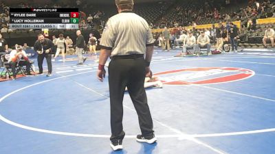 145 Class 1 lbs Cons. Round 2 - Rylee Dare, Owensville vs Lucy Holleman, Eldon