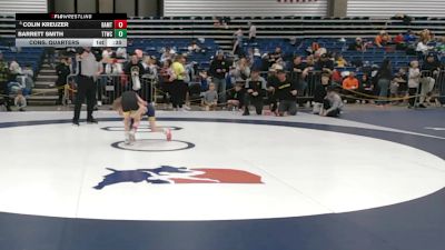 49 lbs Cons. Quarters - Barrett Smith, Team Tulsa Wrestling Club vs Colin Kreuzer, B.A.M. Training Center