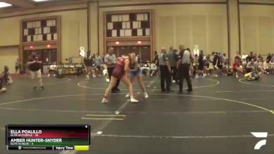 138 lbs Round 3 (4 Team) - Amber Hunter-Snyder, Elite NJ Blue vs Ella Poalillo, Elite NJ Purple